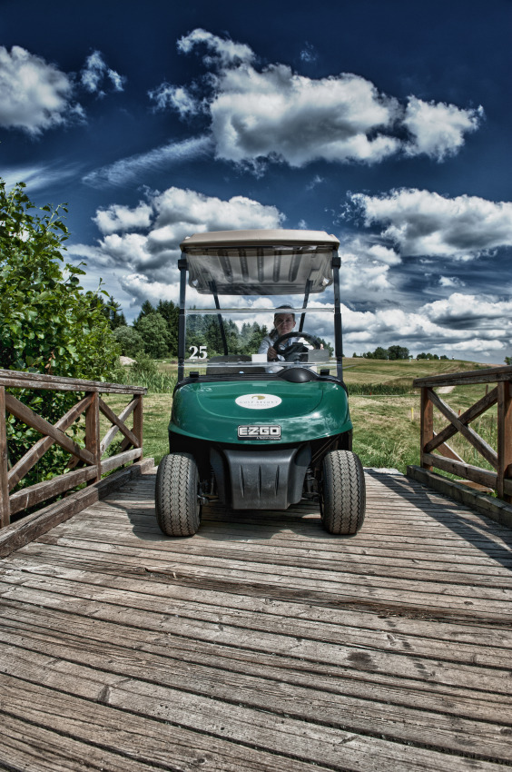 Na golfovém hřišti